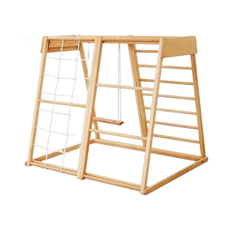 Kids Outdoor Climbing Frame - Kids Outdoor Rope Ladder Children Wooden