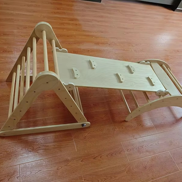 Kids Outdoor Climbing Frame - Hot Selling 3-in-1 Montessori Wooden Garden