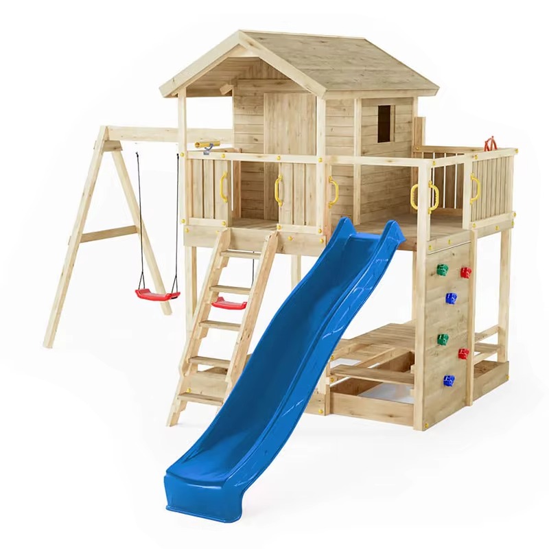 Kids Outdoor Wooden Playhouse - Factory Sales Outdoor Wood Play House