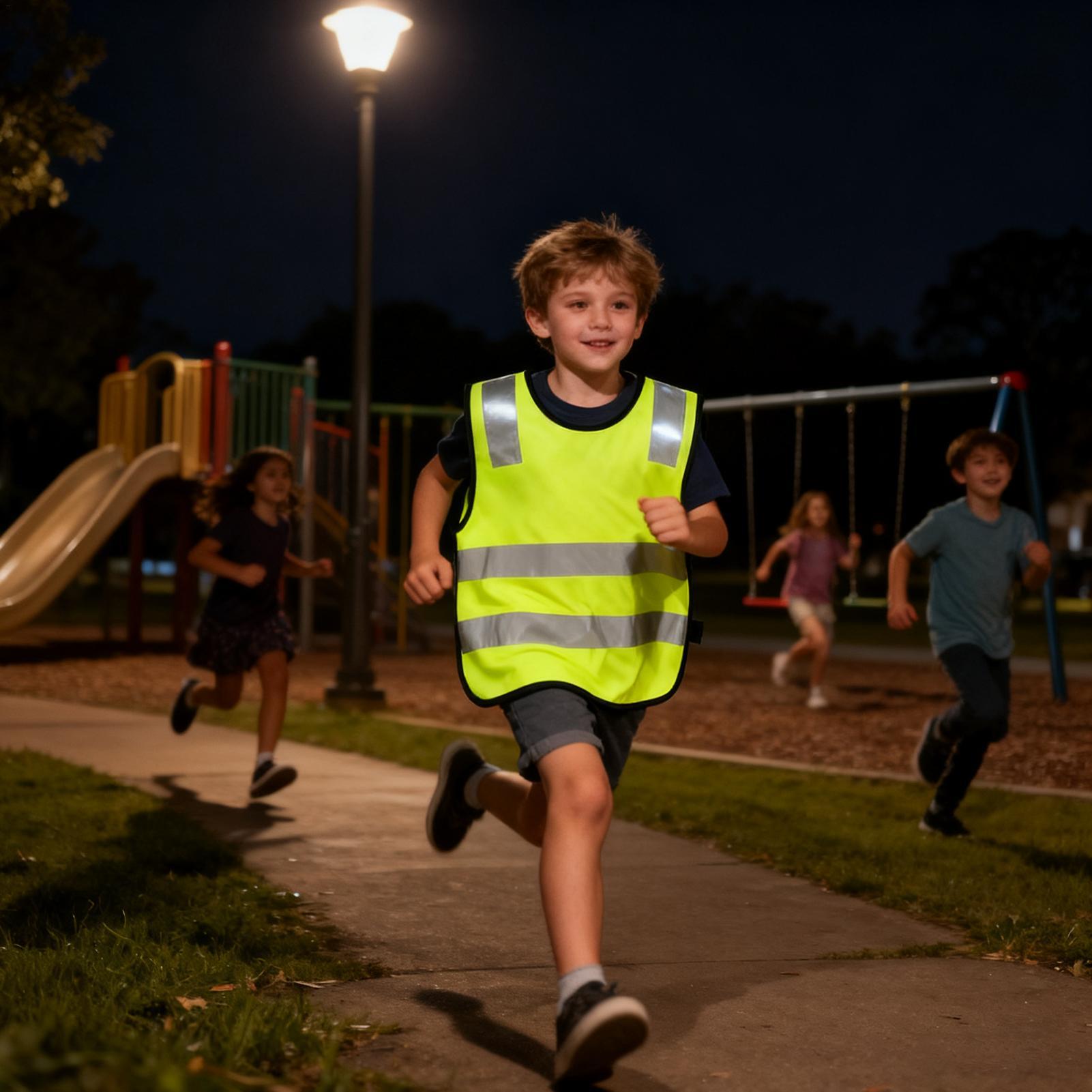 Kids Outdoor Vest - 10pcs Kids Reflective Safety Vest Outdoor
