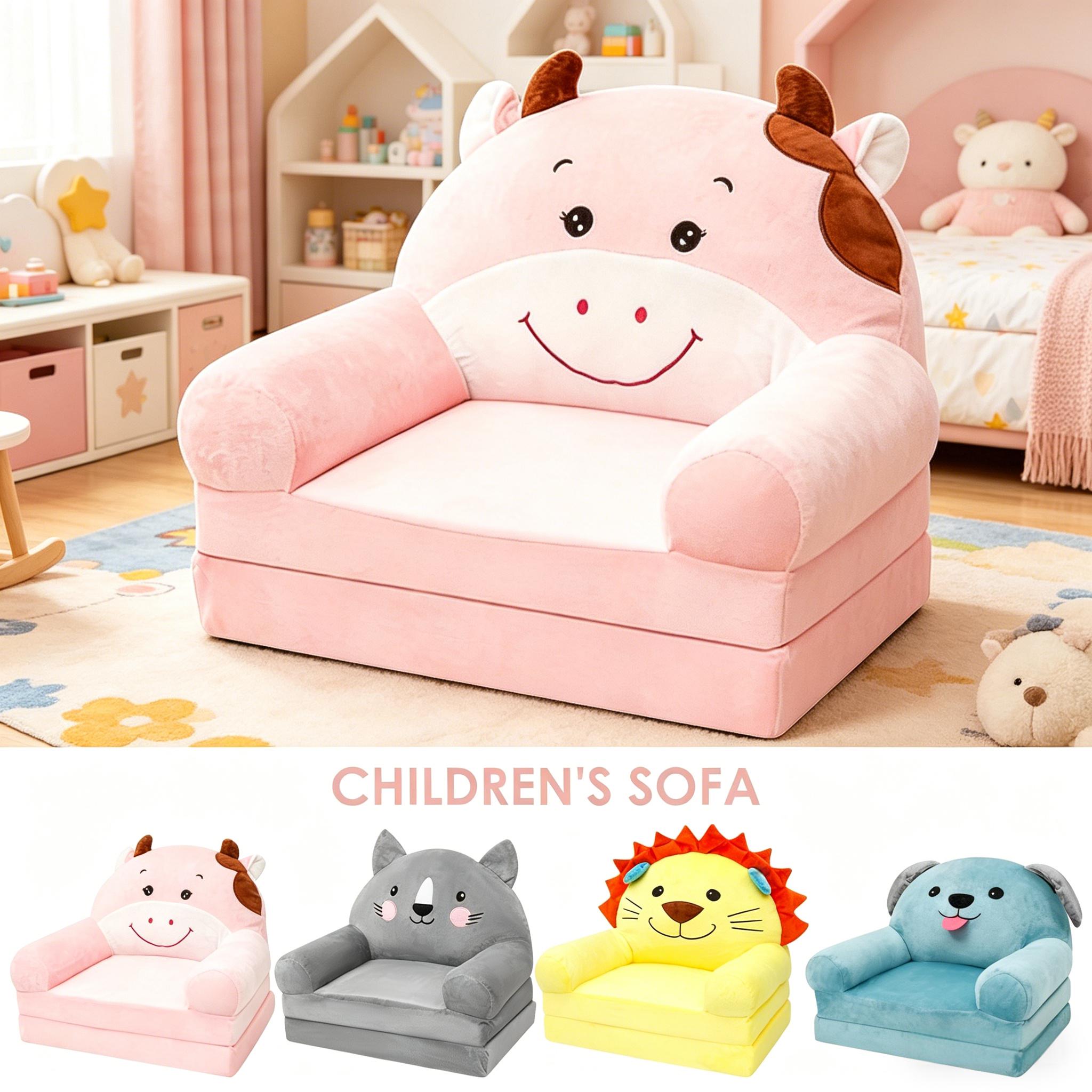 Kids Outdoor Lounge - Foldable Kids Sofa Cartoon Baby Seat