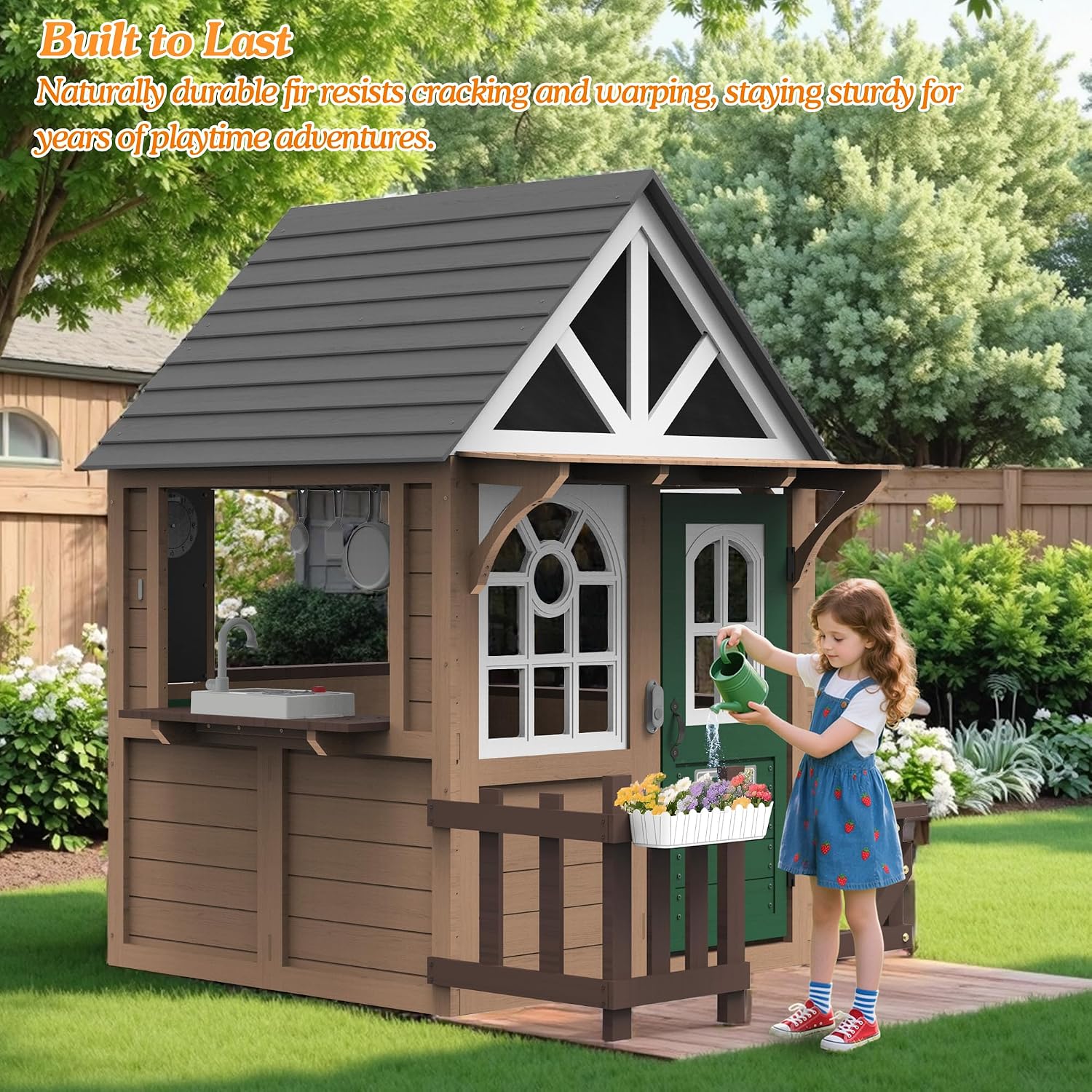 Seizeen Outdoor Play House for - огляд і ціна Kids Outdoor Wooden Playhouse