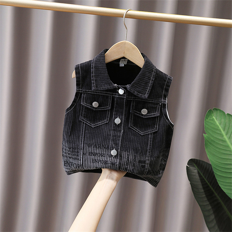 Boy Black Denim Vest Spring Au - огляд і ціна Kids Outdoor Vest