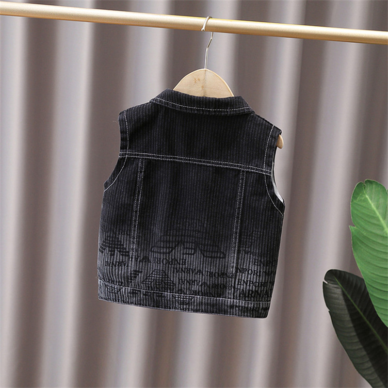 Boy Black Denim Vest Spring Au - огляд і ціна Kids Outdoor Vest