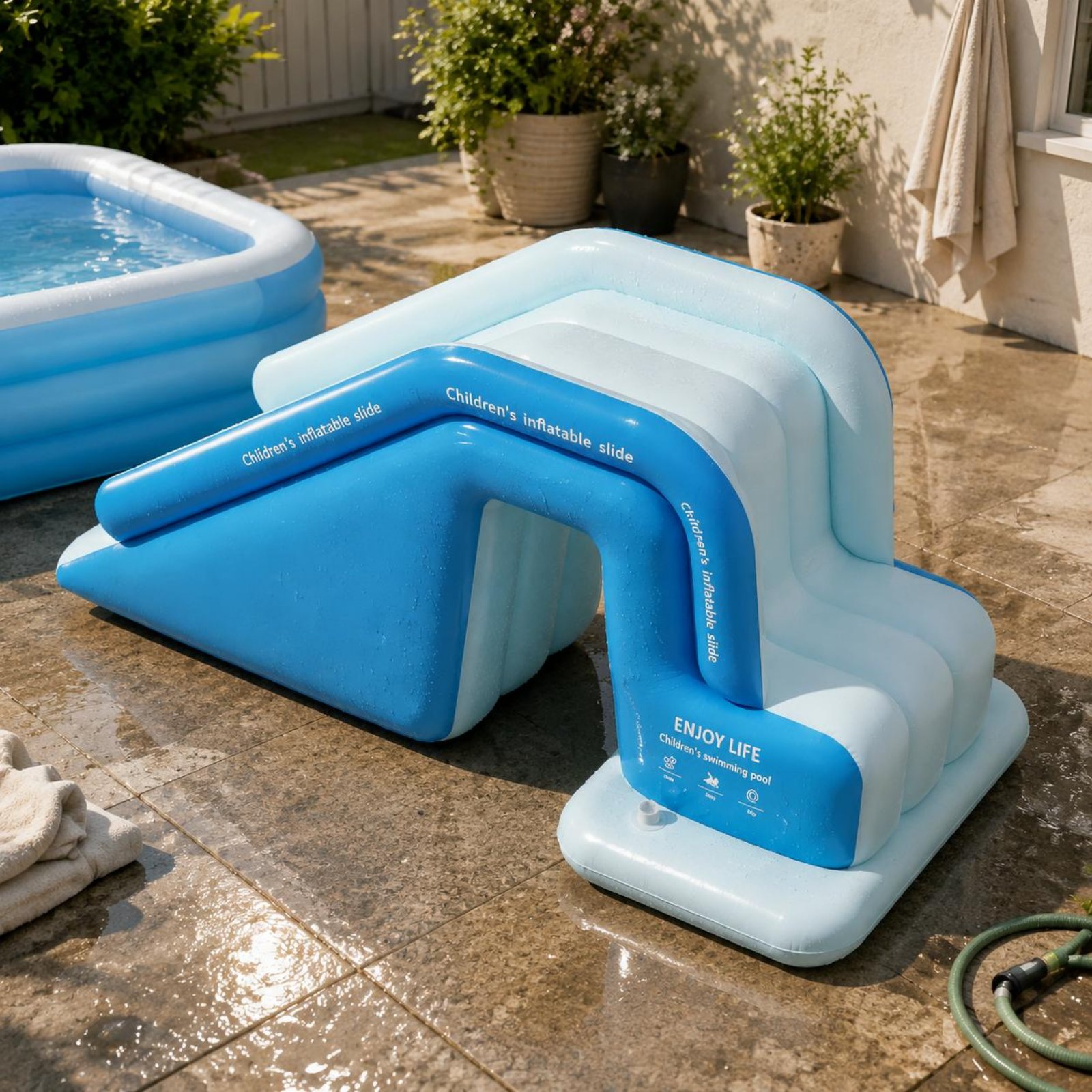 Inflatable Pool Slide Foldable - огляд і ціна Kids Outdoor Nature Toys