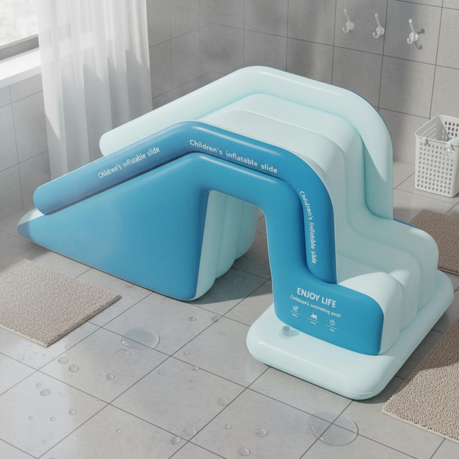 Inflatable Pool Slide Foldable - огляд і ціна Kids Outdoor Nature Toys