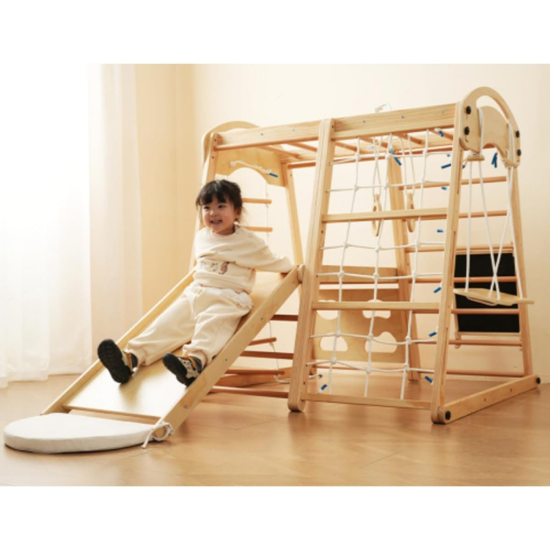 Wooden Indoor Slide Indoor Jun - огляд і ціна Kids Outdoor Climbing Frame