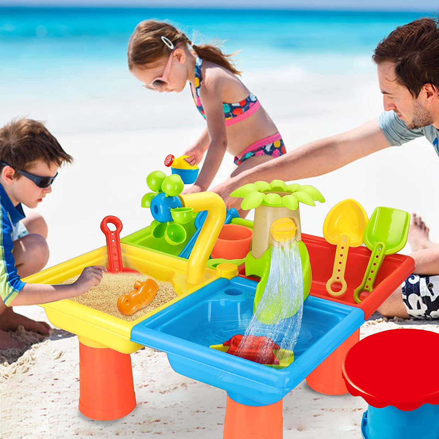 Beach Table Sand Play Toys Chi - огляд і ціна Kids Outdoor Water Play Table