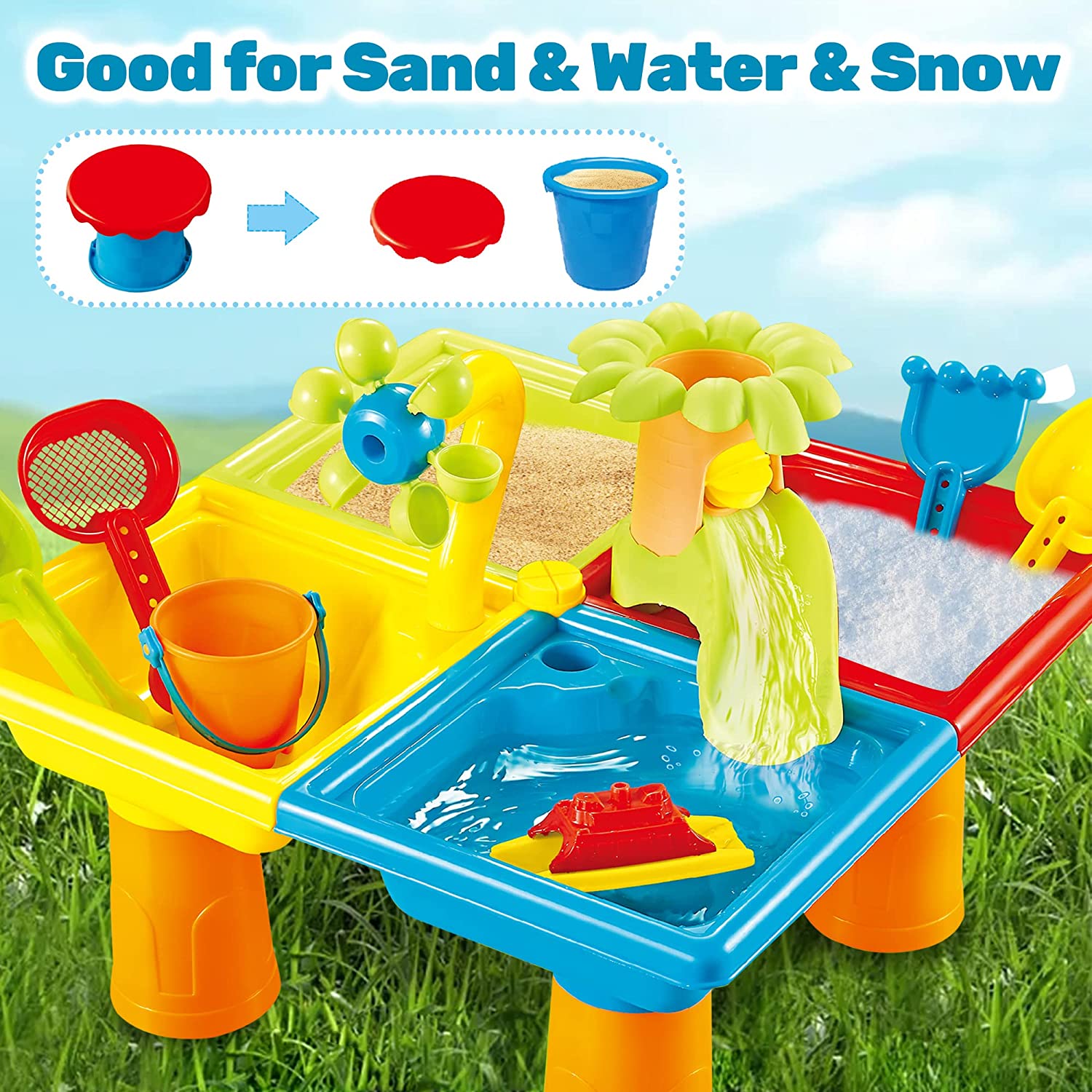 Beach Table Sand Play Toys Chi - огляд і ціна Kids Outdoor Water Play Table