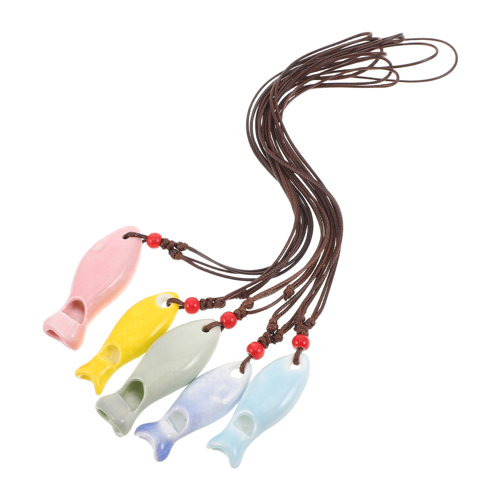 5Pcs Ceramic Fish Whistle Pend - огляд і ціна Kids Outdoor Instruments