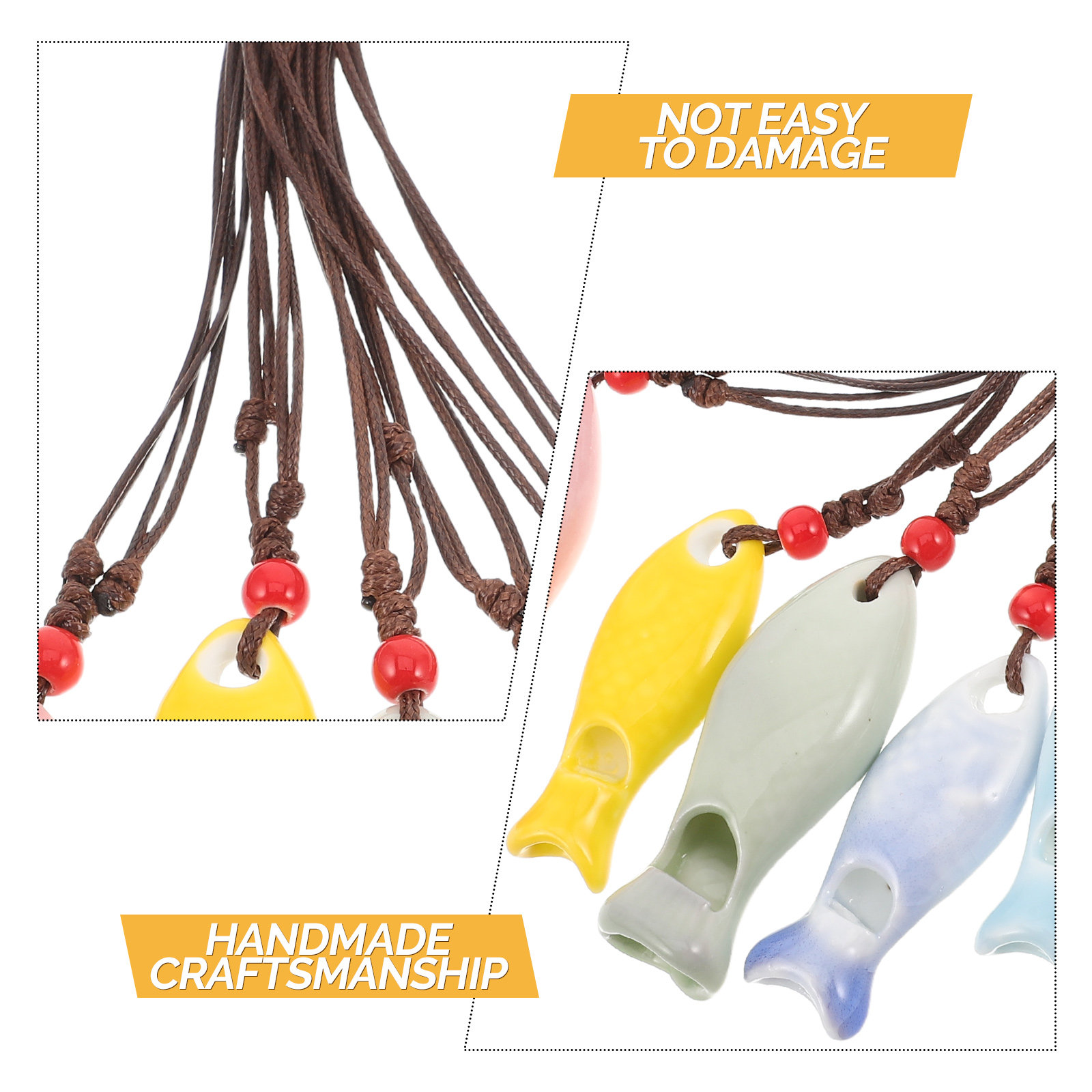 5Pcs Ceramic Fish Whistle Pend - огляд і ціна Kids Outdoor Instruments