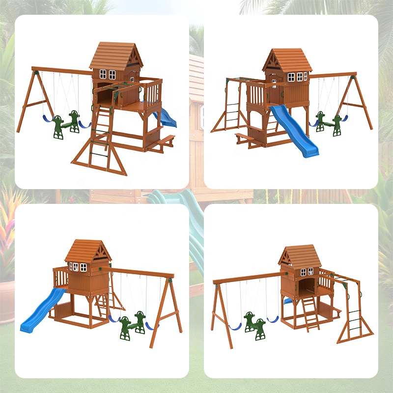 Large Outdoor Amusement Equipm - огляд і ціна Kids Outdoor Swing Set