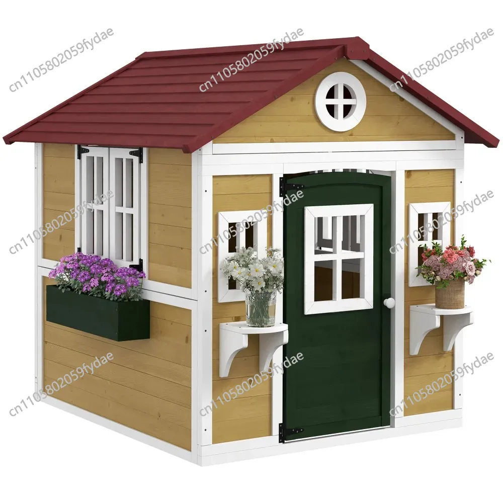Outdoor Kids Playhouse, Wooden - огляд і ціна Kids Outdoor Wooden Playhouse