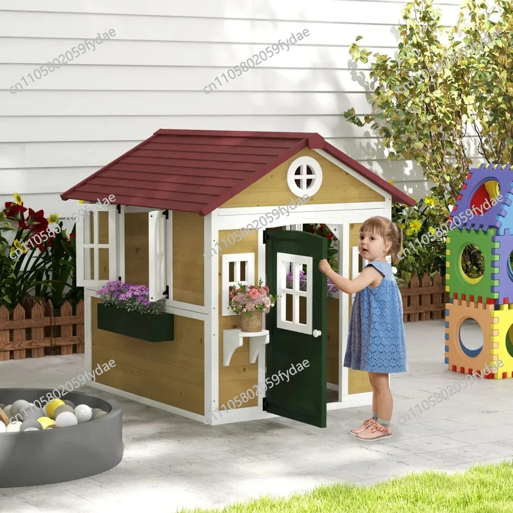 Outdoor Kids Playhouse, Wooden - огляд і ціна Kids Outdoor Wooden Playhouse
