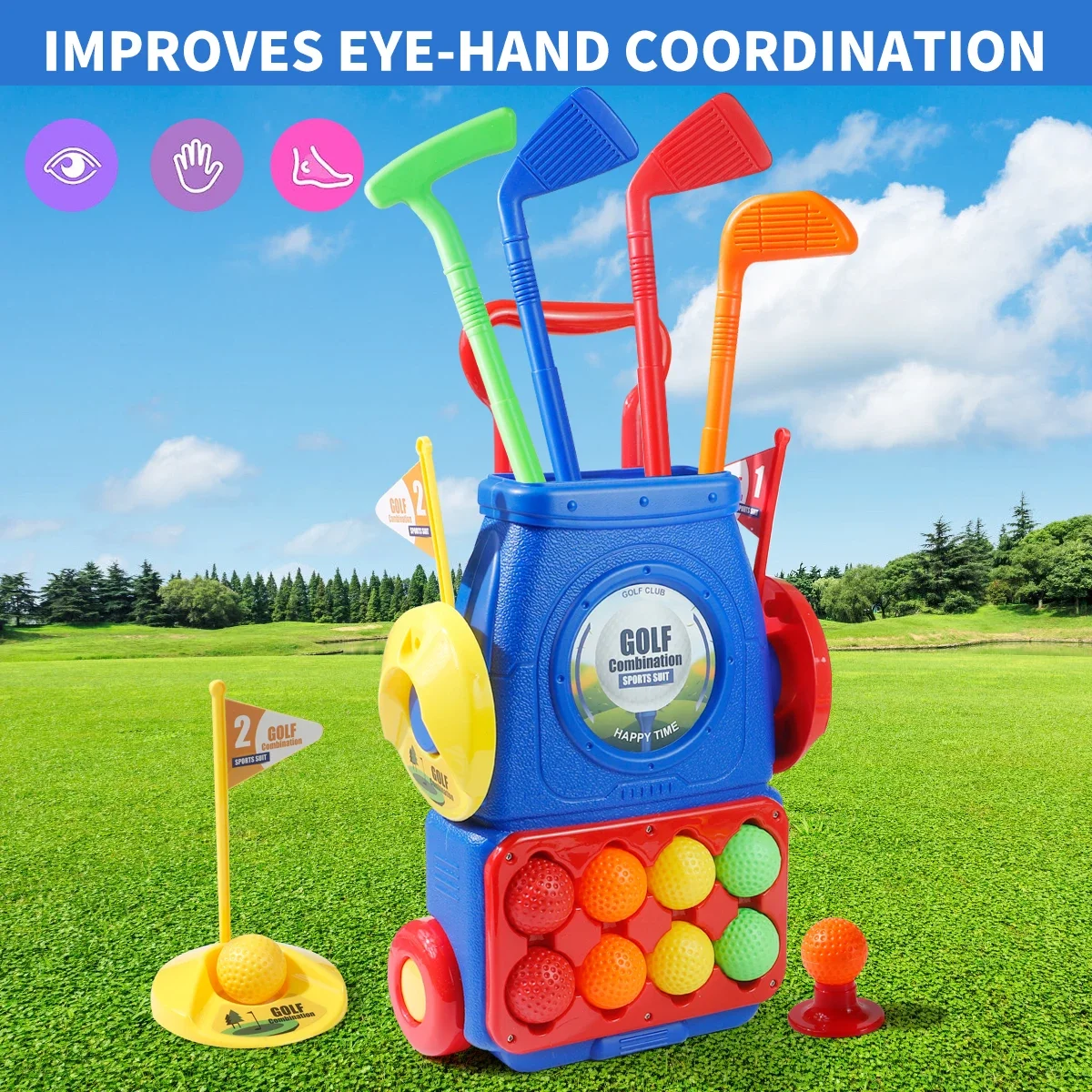Upgraded Kids Golf Cart Toy wi - огляд і ціна Kids Indoor Outdoor Cart