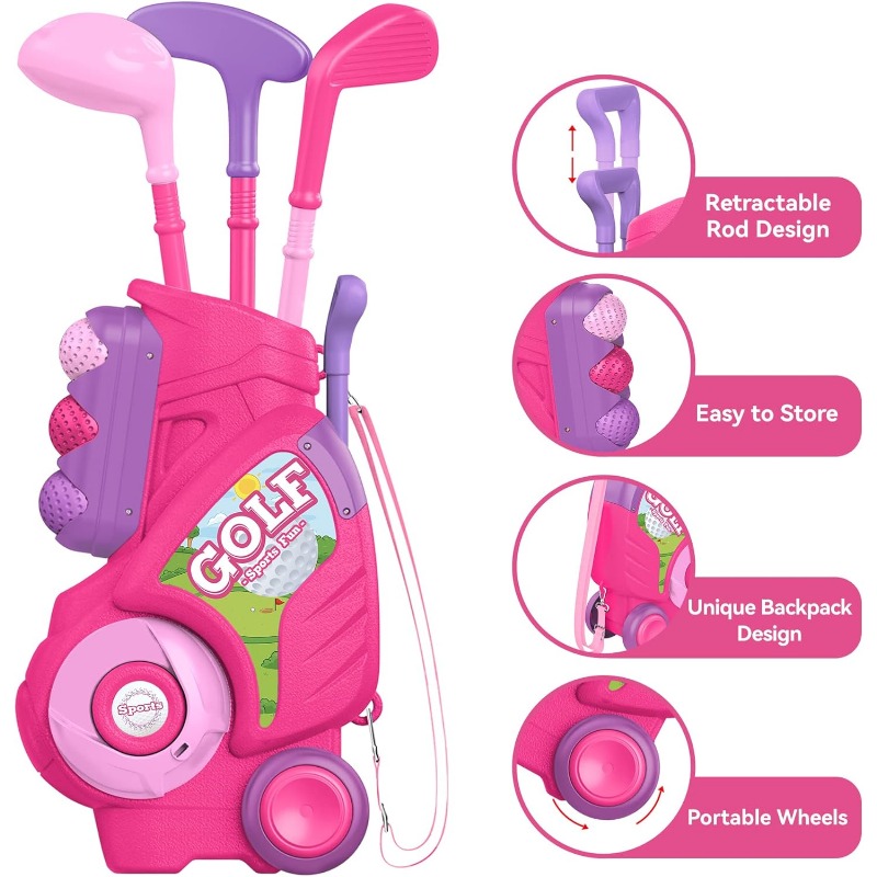 Toddler Golf Club Set Kids Gol - огляд і ціна Kids Indoor Outdoor Cart