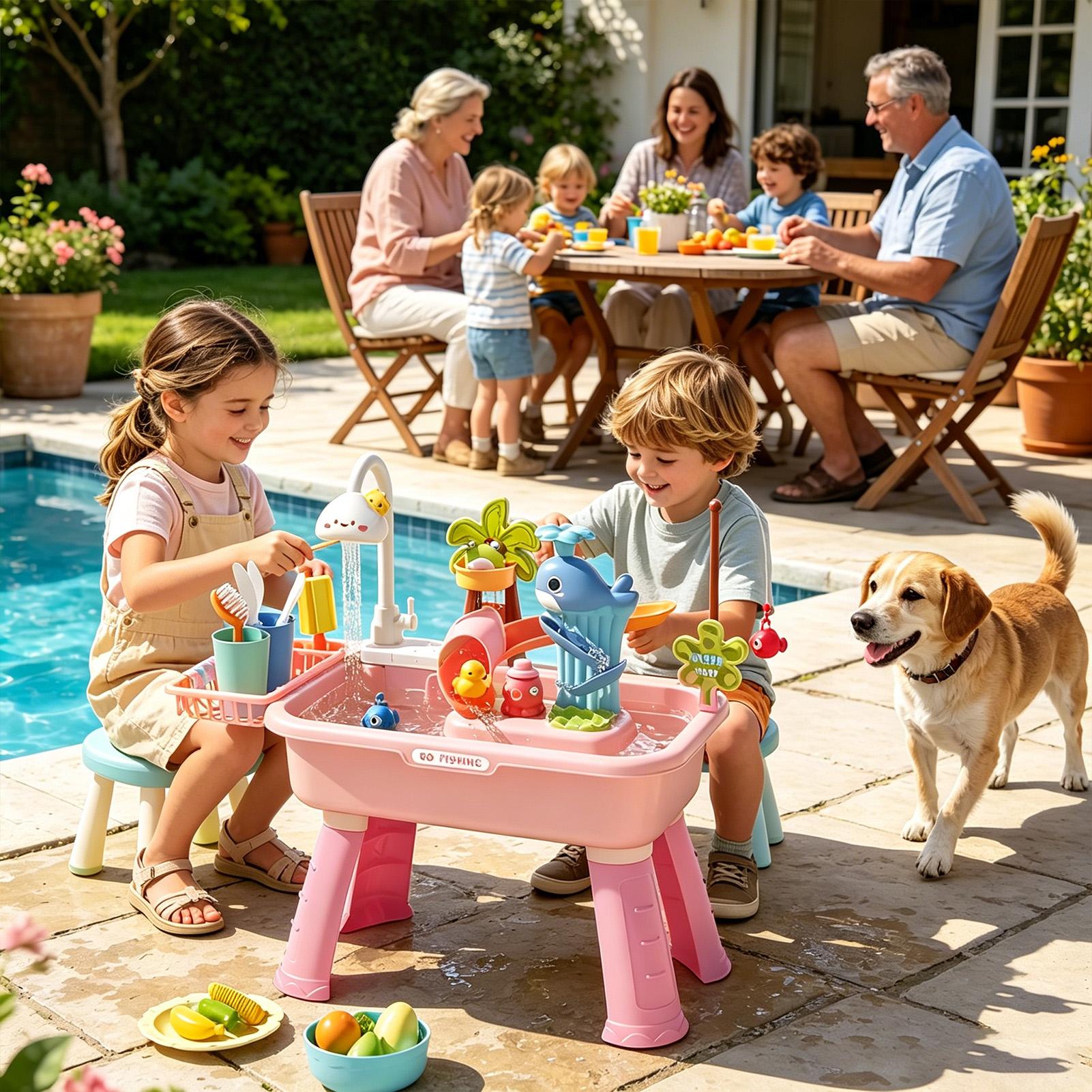 Kids Water Table with Pump, Se - огляд і ціна Kids Outdoor Water Play Table