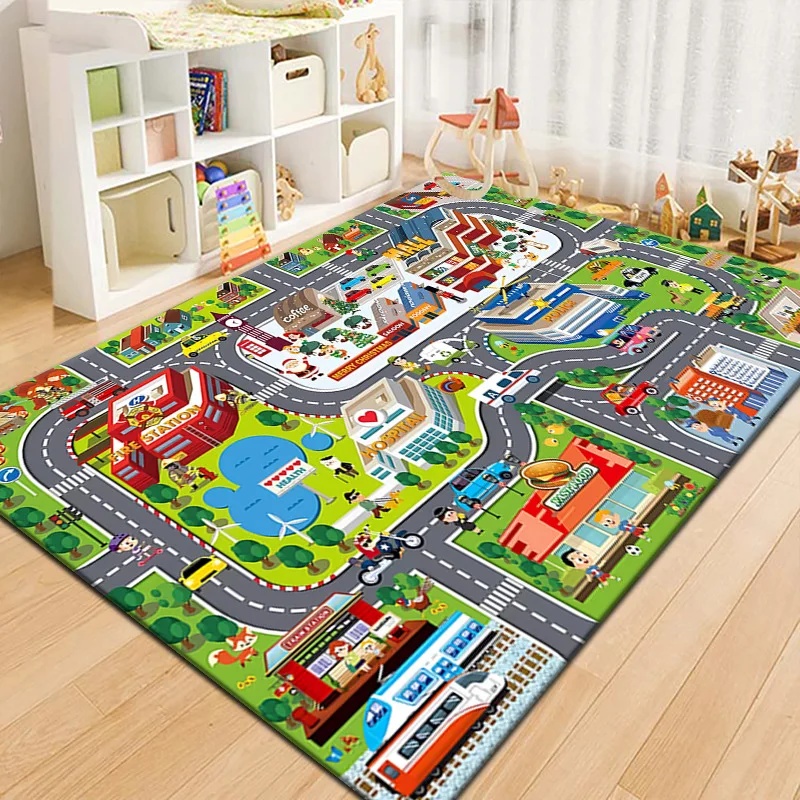 Colorful Kids City Map Play Ma - огляд і ціна Kids Outdoor Play Area