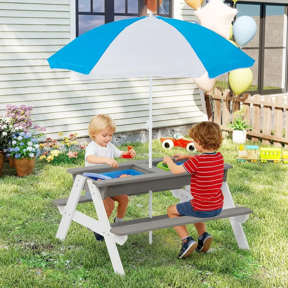 Convertible 3-in-1 Wooden Picn - огляд і ціна Kids Outdoor Water Play Table