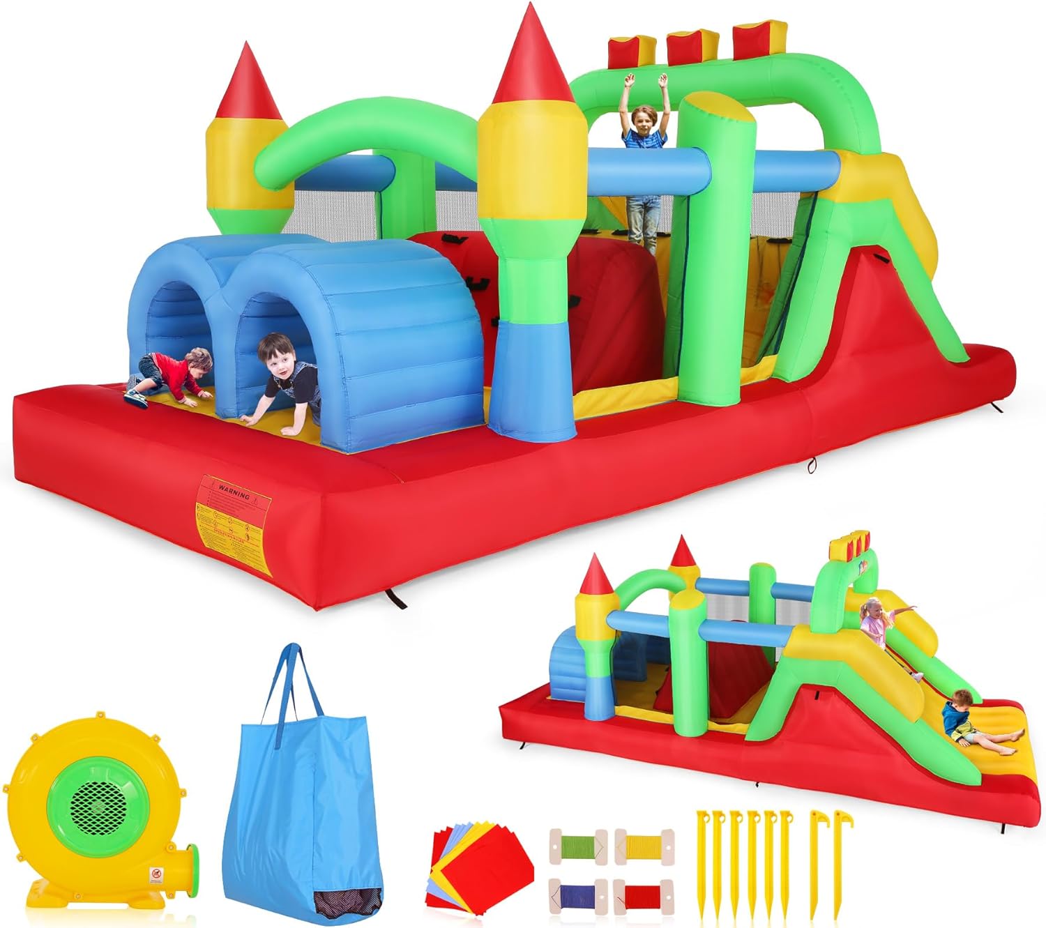 KF Inflatable Obstacle Course  - огляд і ціна Kids Outdoor Tunnel