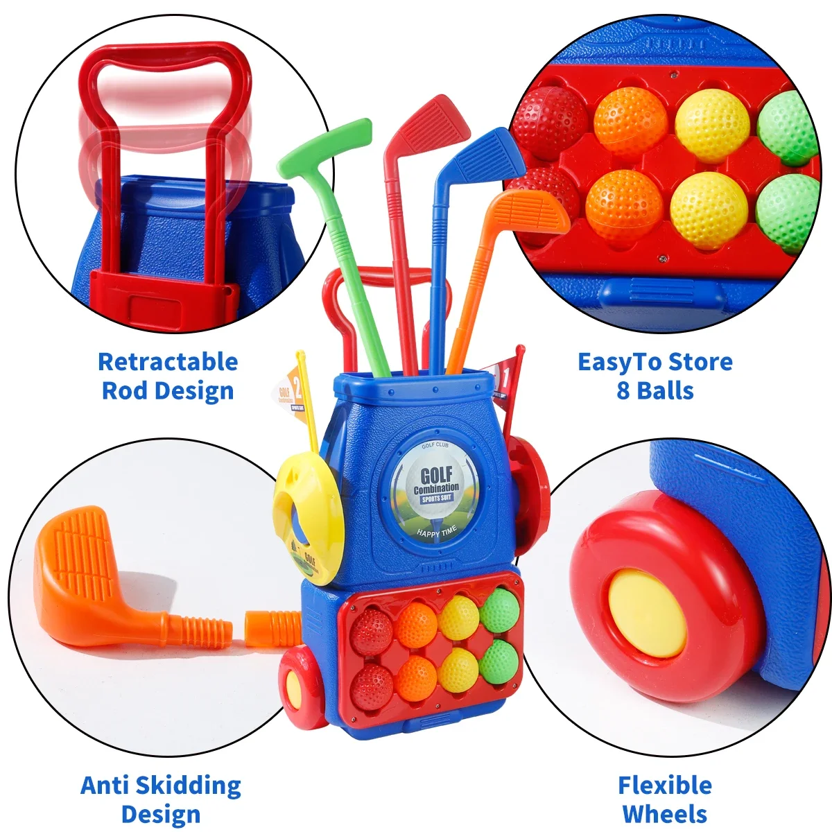 MQUDUO Kids Golf Putting Game  - огляд і ціна Kids Indoor Outdoor Cart