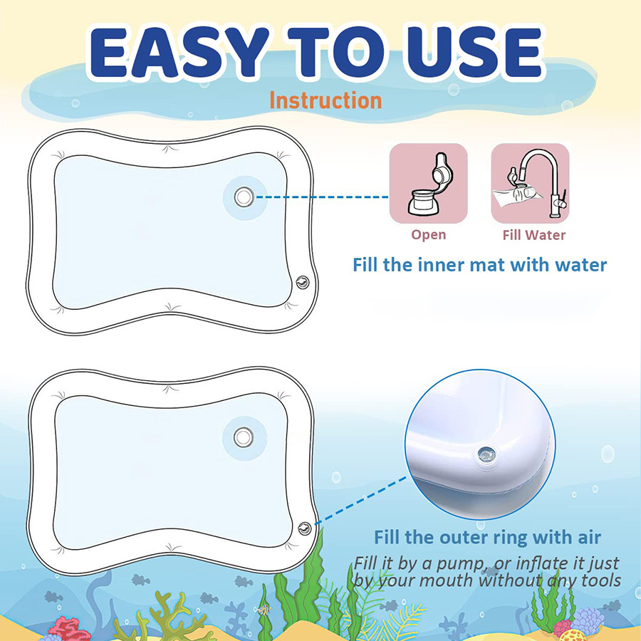 1pc Inflatable PVC Playing Mat - огляд і ціна Kids Outdoor Water Play Table