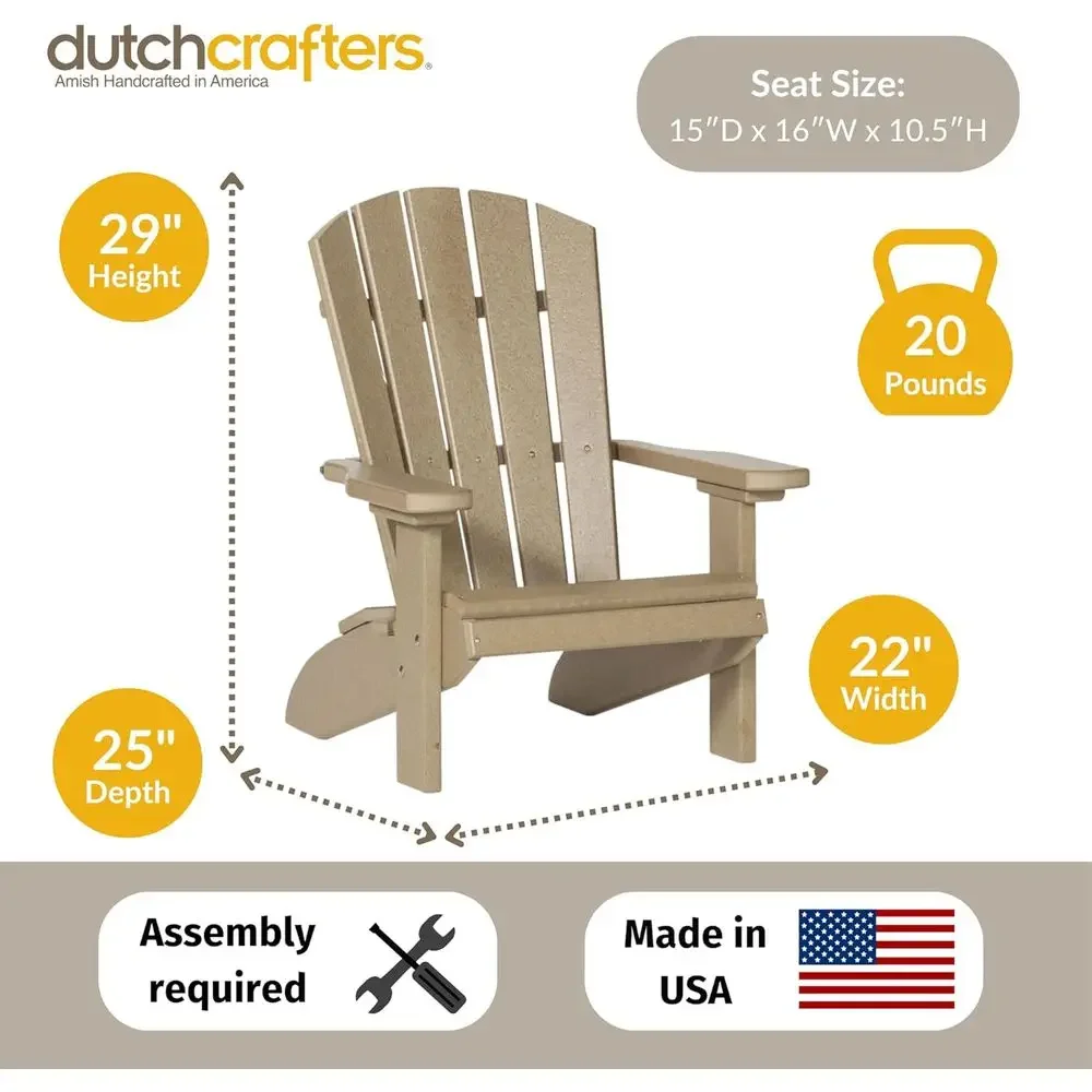Poly Kids Adirondack Chair, Ou - огляд і ціна Kids Outdoor Adirondack Chair