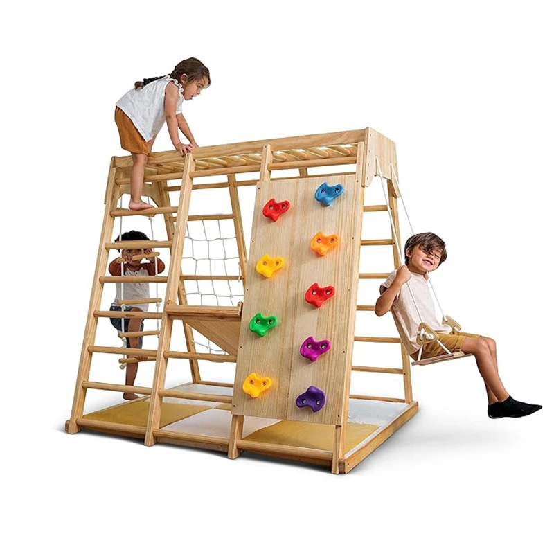 Kids Indoor Playground Activit - огляд і ціна Kids Outdoor Wooden Climbing Frame