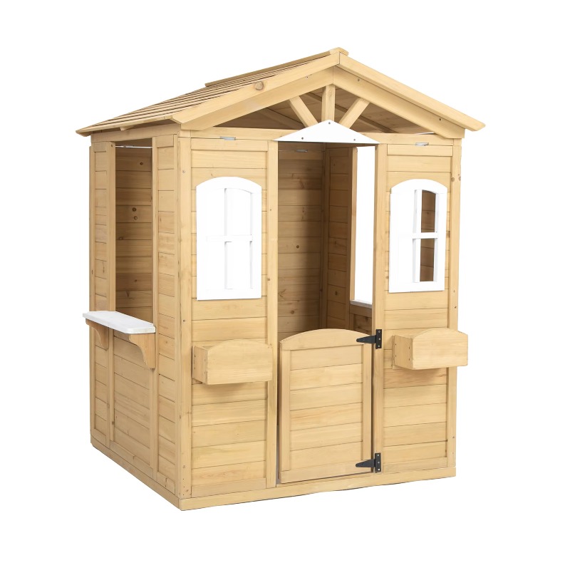 Modern Classic Solid Wood Play - огляд і ціна Kids Outdoor Wooden Playhouse