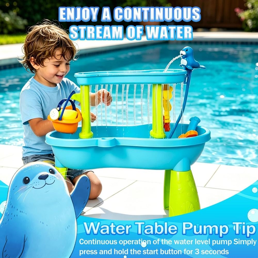 Portable No-Drill Kids Water T - огляд і ціна Kids Outdoor Water Play Table