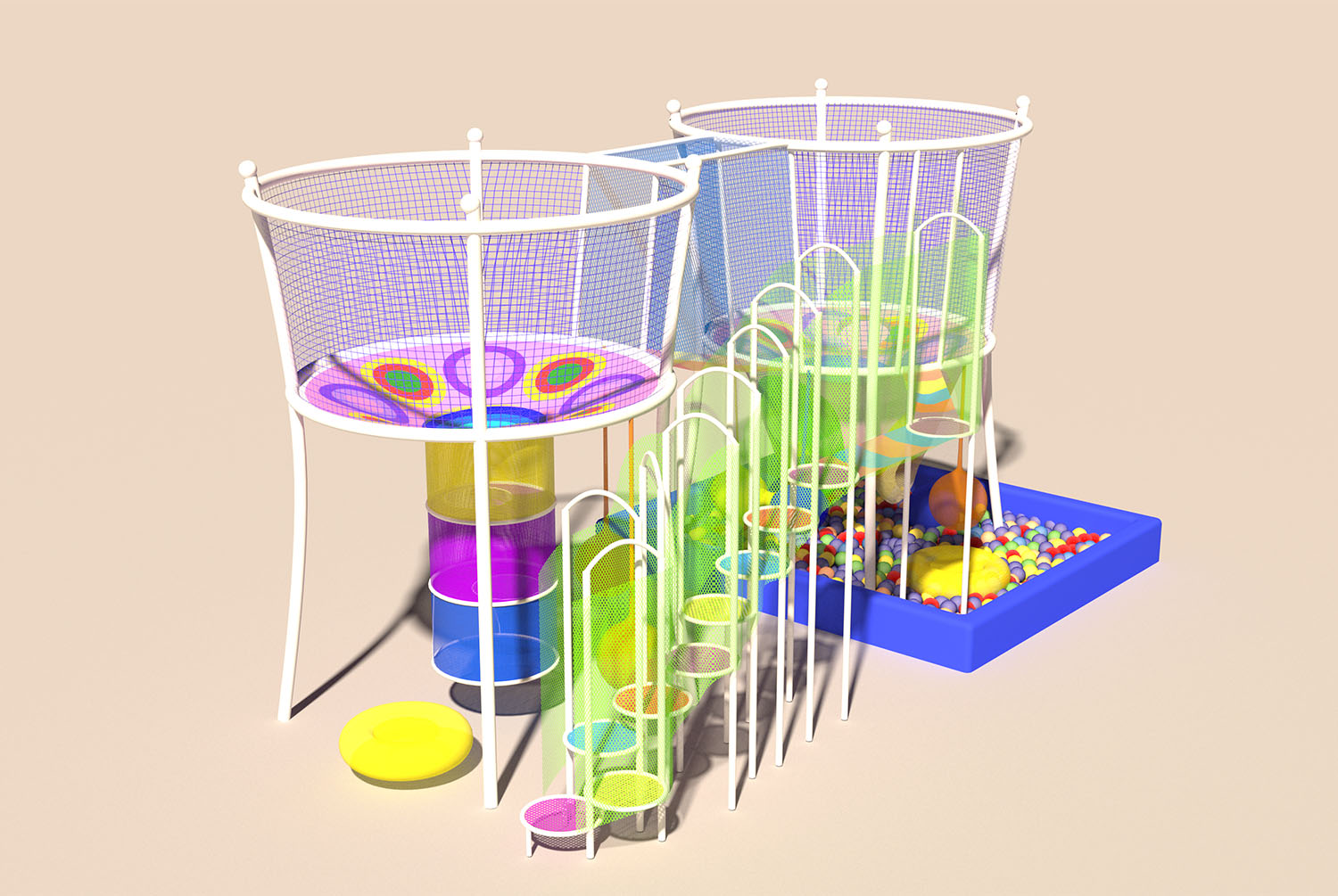 Rainbow Net Playground for Adv - огляд і ціна Kids Outdoor Climbing Frame