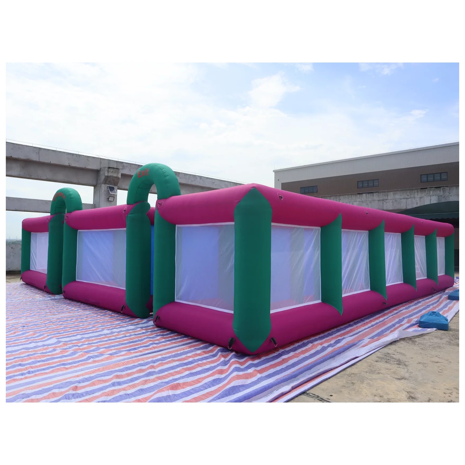 Large Magenta Green Mesh Open  - огляд і ціна Kids Outdoor Venues