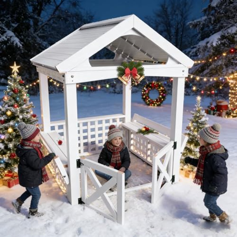Outdoor Wooden Playhouse For K - огляд і ціна Kids Outdoor Wooden Playhouse