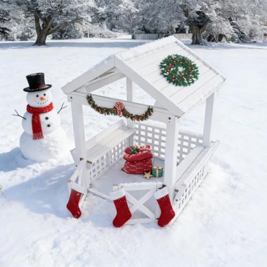 Outdoor Wooden Playhouse For K - огляд і ціна Kids Outdoor Wooden Playhouse