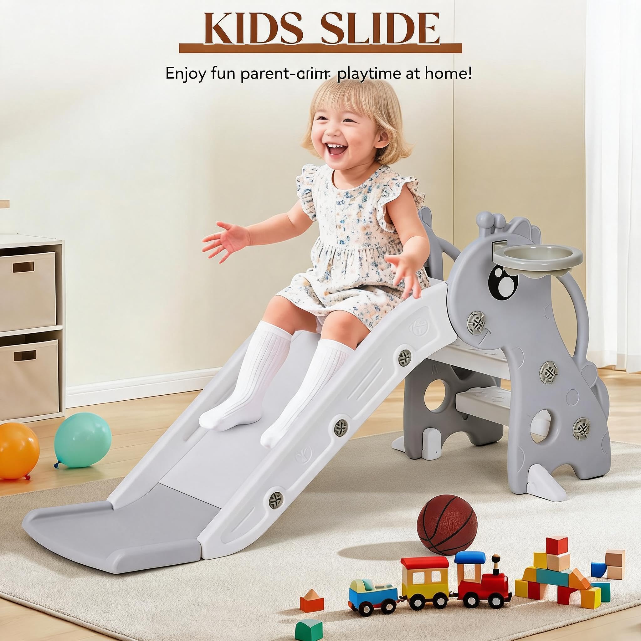 3 In 1 Toddler Slide With Bask - огляд і ціна Kids Outdoor Climber