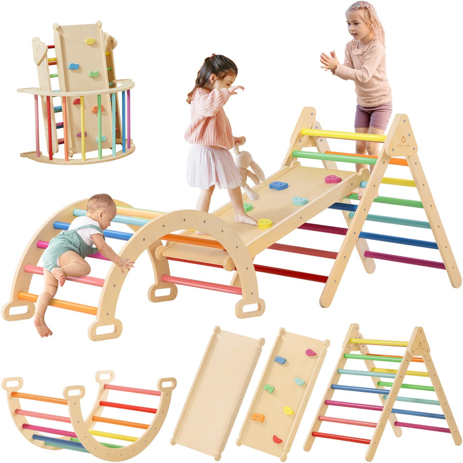 Solid Wood Versatile Climbing  - огляд і ціна Kids Outdoor Climbing Frame