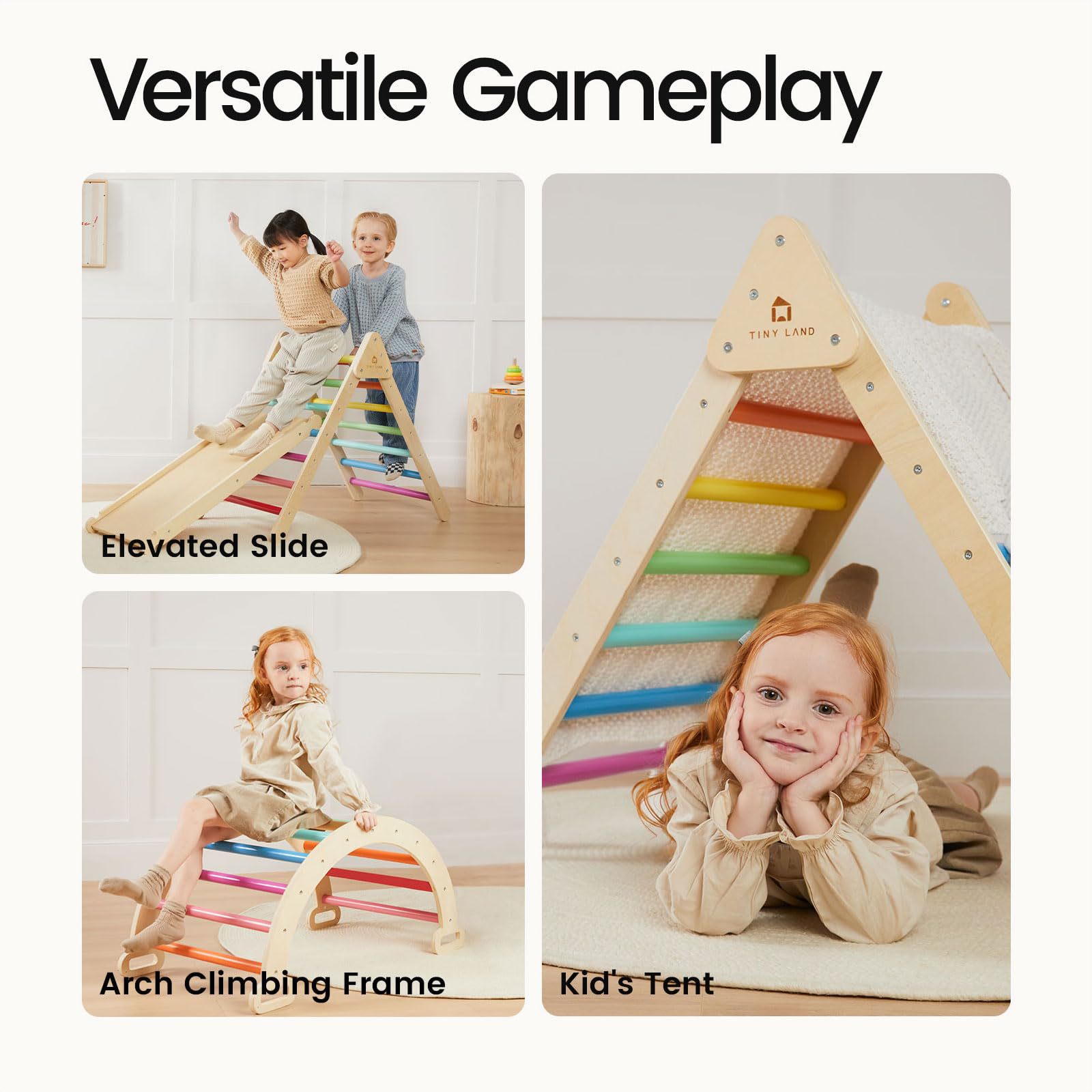 Solid Wood Versatile Climbing  - огляд і ціна Kids Outdoor Climbing Frame