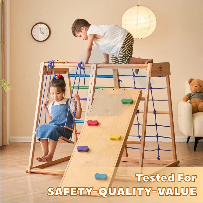 Wooden Climbing Frame Indoor P - огляд і ціна Kids Outdoor Wooden Climbing Frame