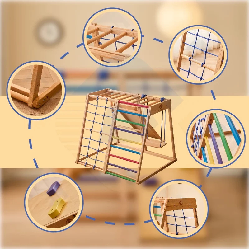Wooden Climbing Frame Indoor P - огляд і ціна Kids Outdoor Wooden Climbing Frame