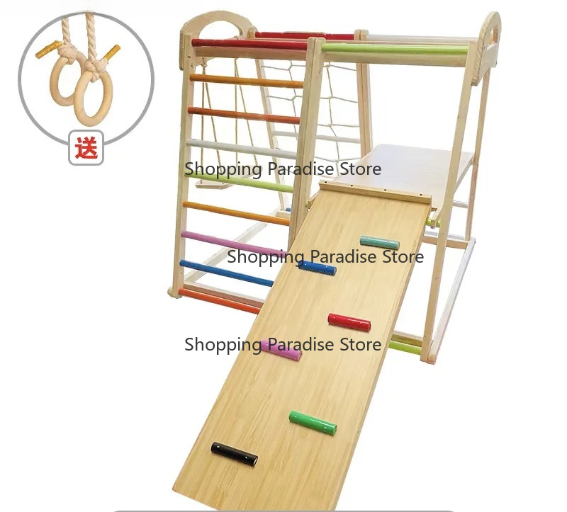Kids Wooden Rainbow Climbing F - огляд і ціна Kids Outdoor Wooden Climbing Frame