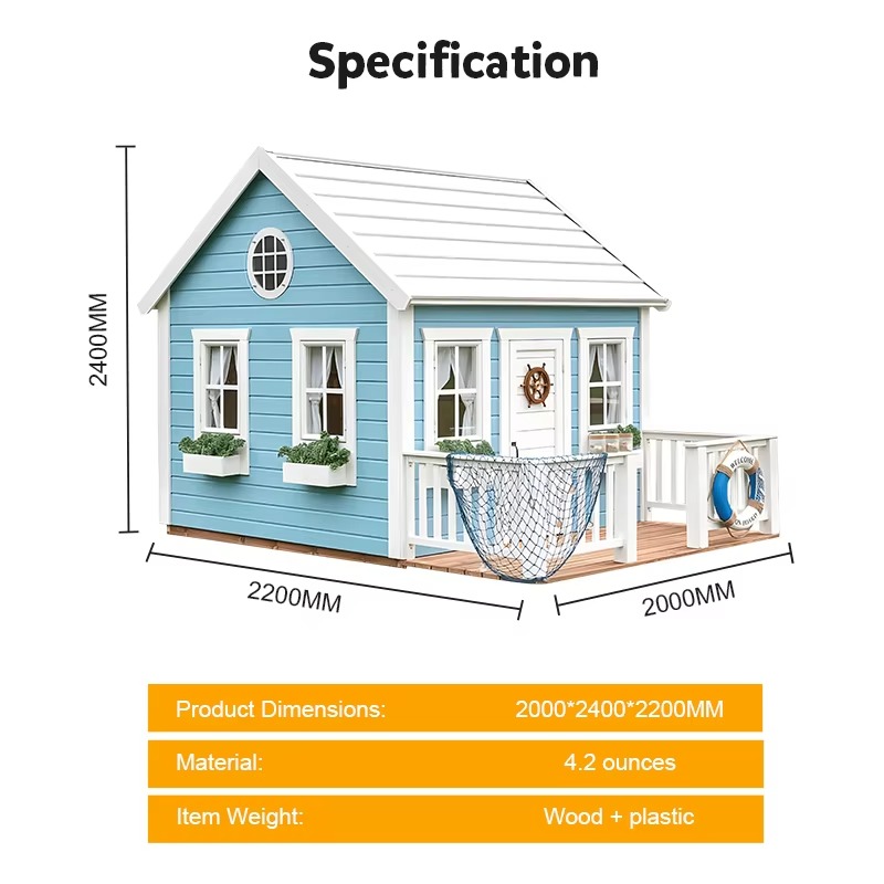 Outdoor Garden Cubby House Chi - огляд і ціна Kids Outdoor Wooden Playhouse